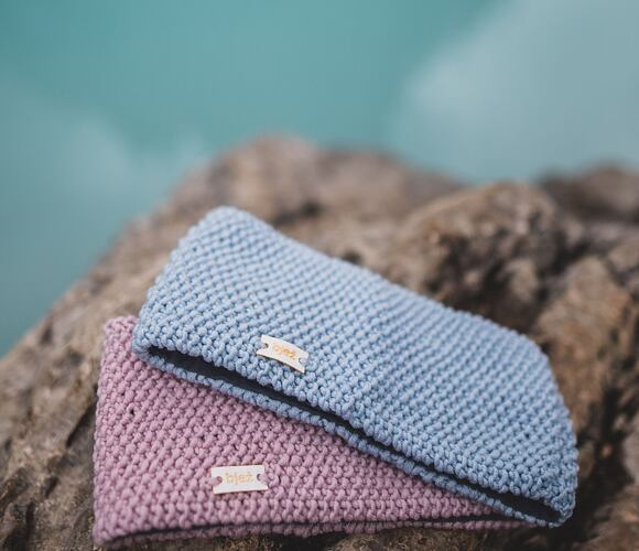 Stirnband bjež MERINO ICE BLUE