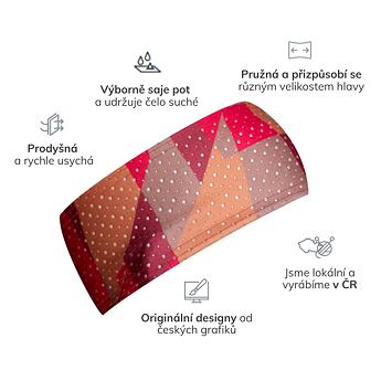 Stirnband bjež DROP FORM red