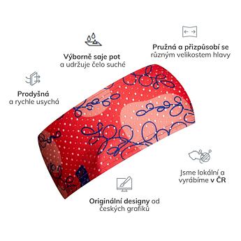 Stirnmand bjež DROP BERRY red