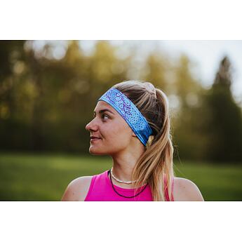 Stirnband bjež DROP5 BERRY blue